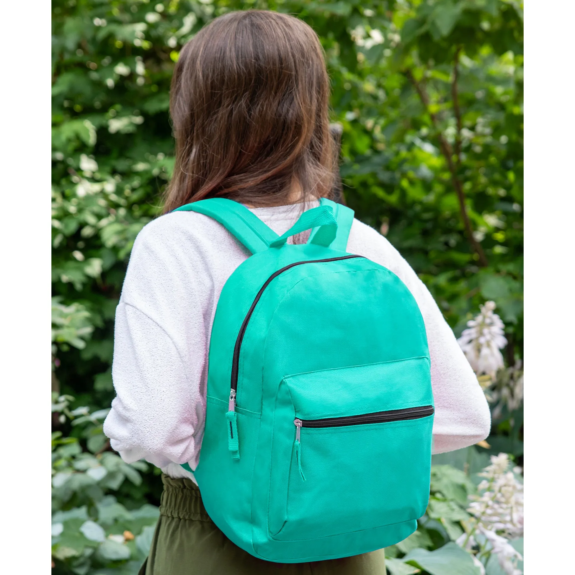 15 Inch Basic Backpack - 4 Pastel Colors