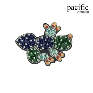 2 1/2" Zari Embroidery Cactus Emblem Patch Sew On : PA0MT501