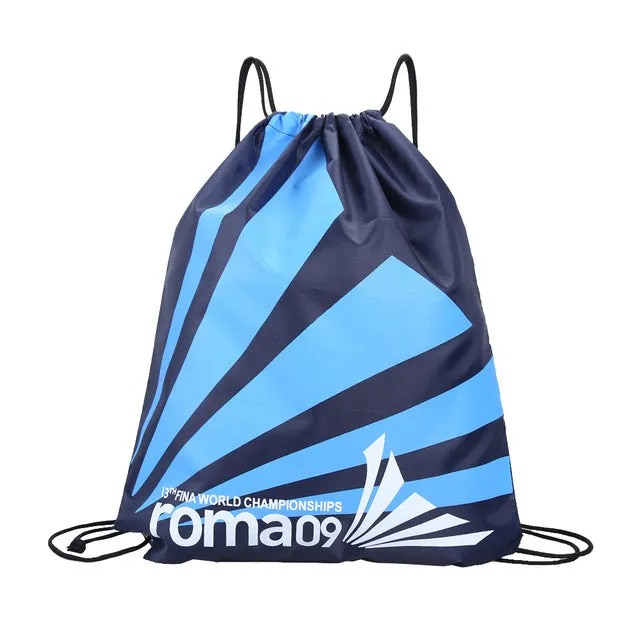 34*42cm Double Layer Drawstring Waterproof Backpacks Colorful Shoulder Bag Swimming Bags for Outdoor Sports EA14