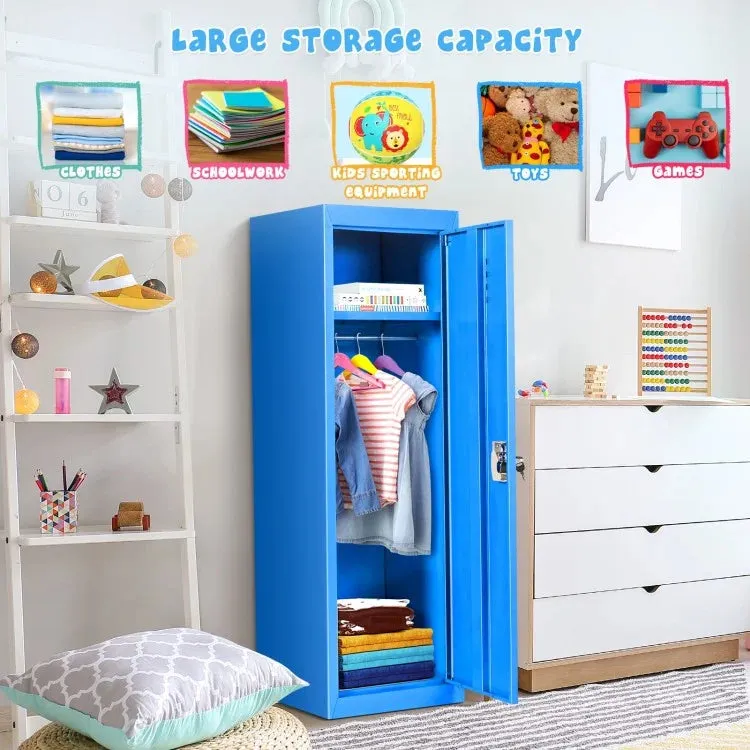 48 Inch Kid Safe Storage Children Single Tier Metal Locker