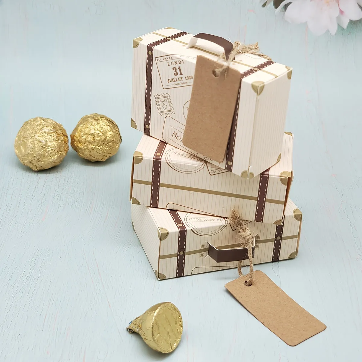 5pcs Mini Suitcase Gift Box Ideal for Holiday  Wedding Gifts