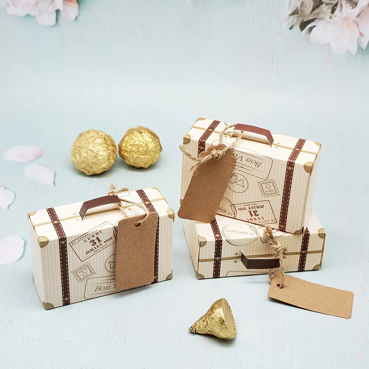 5pcs Mini Suitcase Gift Box Ideal for Holiday  Wedding Gifts