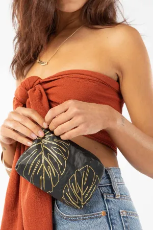 ALOHA COLLECTION - MINI POUCH LANAI GOLD ON BLACK