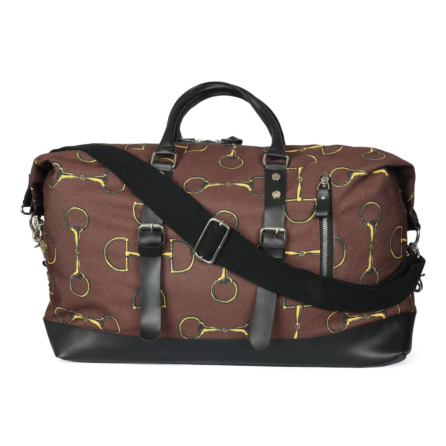 AWST Int'l Lila Vintage Snaffles Strappy Duffel Bag