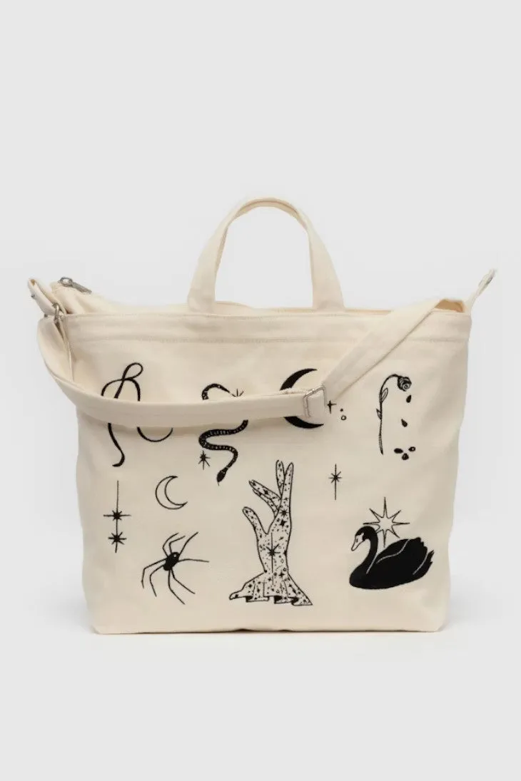 Baggu - Horizontal Zip Duck Bag, Embroidered Ballet Icons