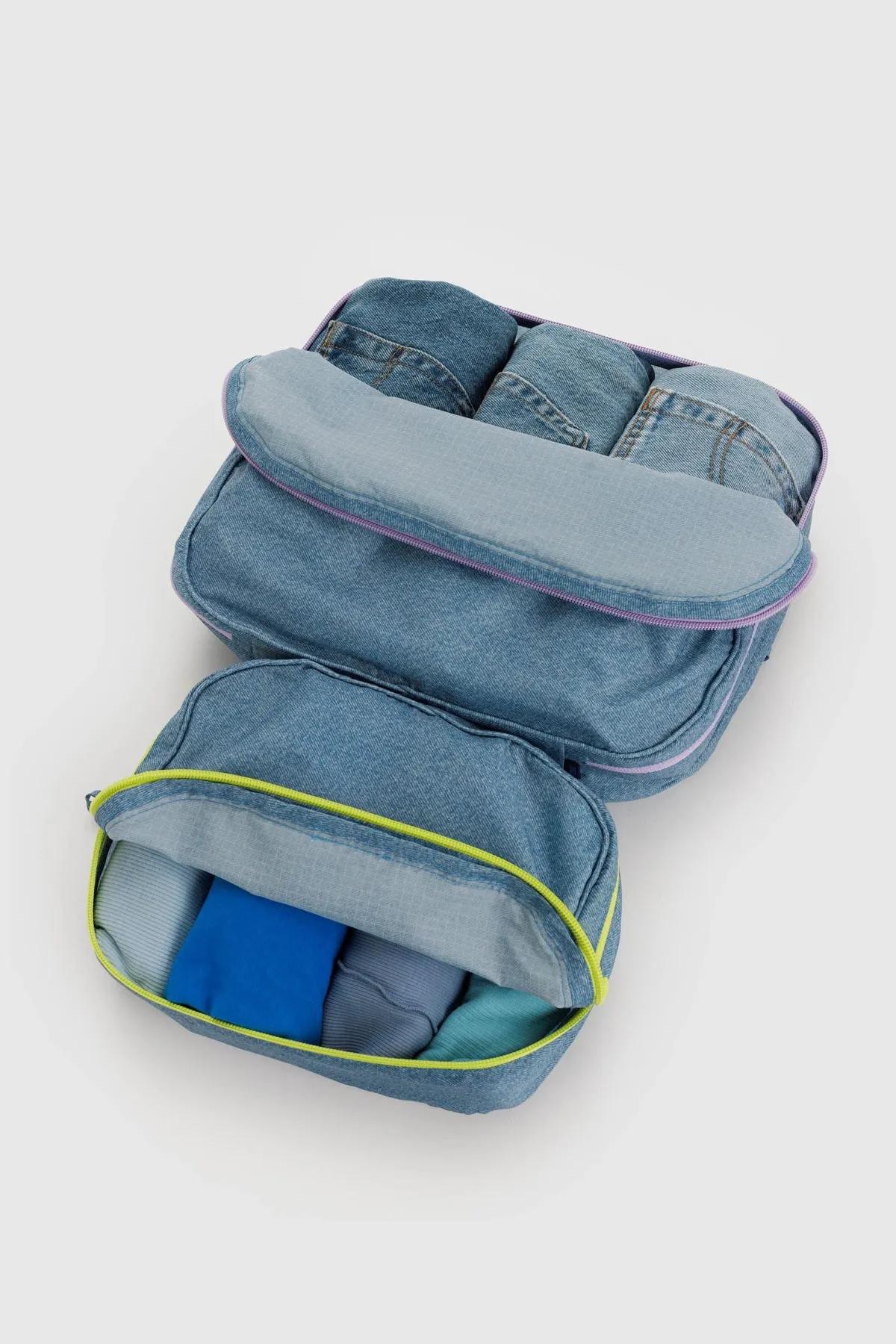 BAGGU Packing Cube Set Digital Denim