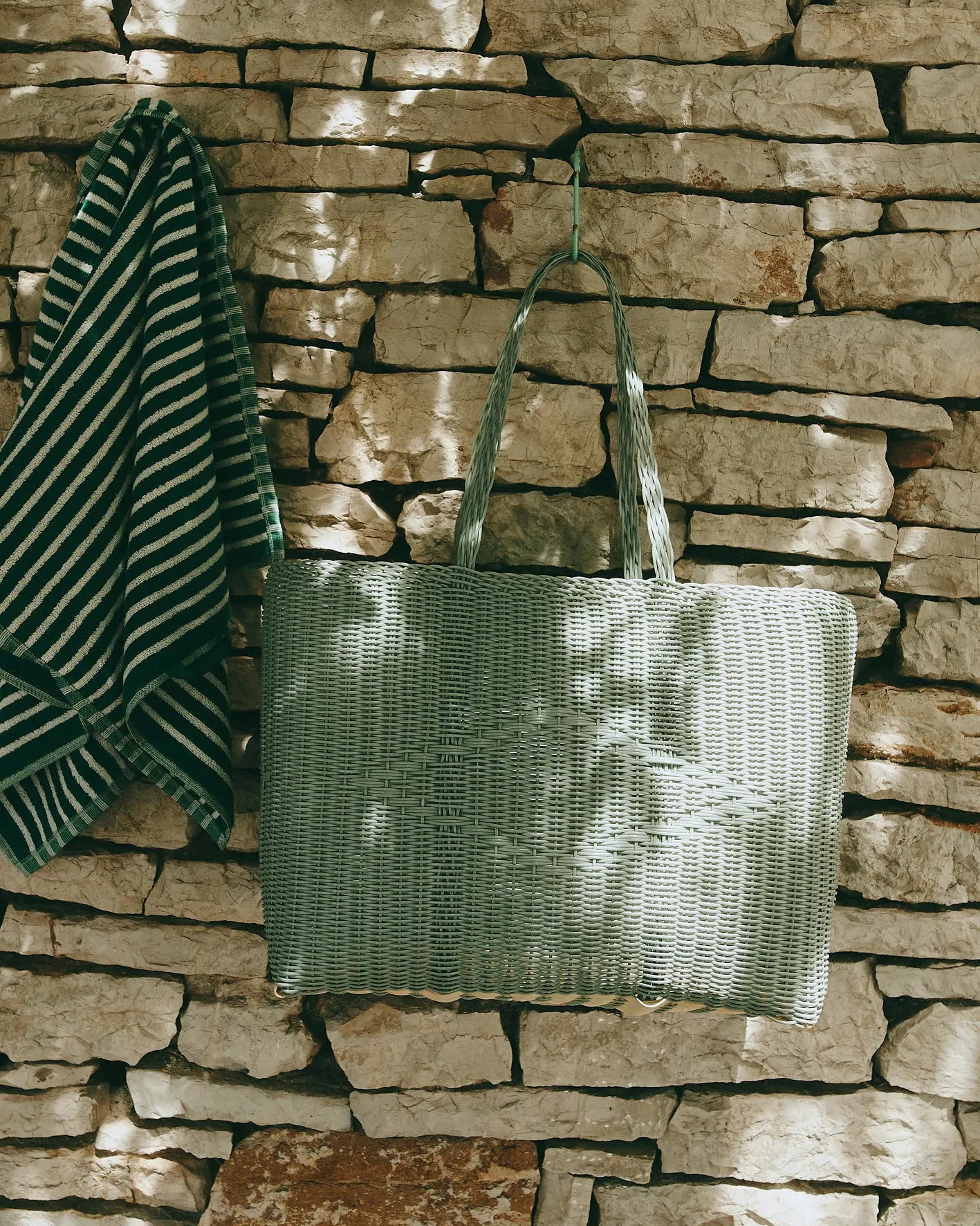 Basket Weave Tote // Eucalyptus