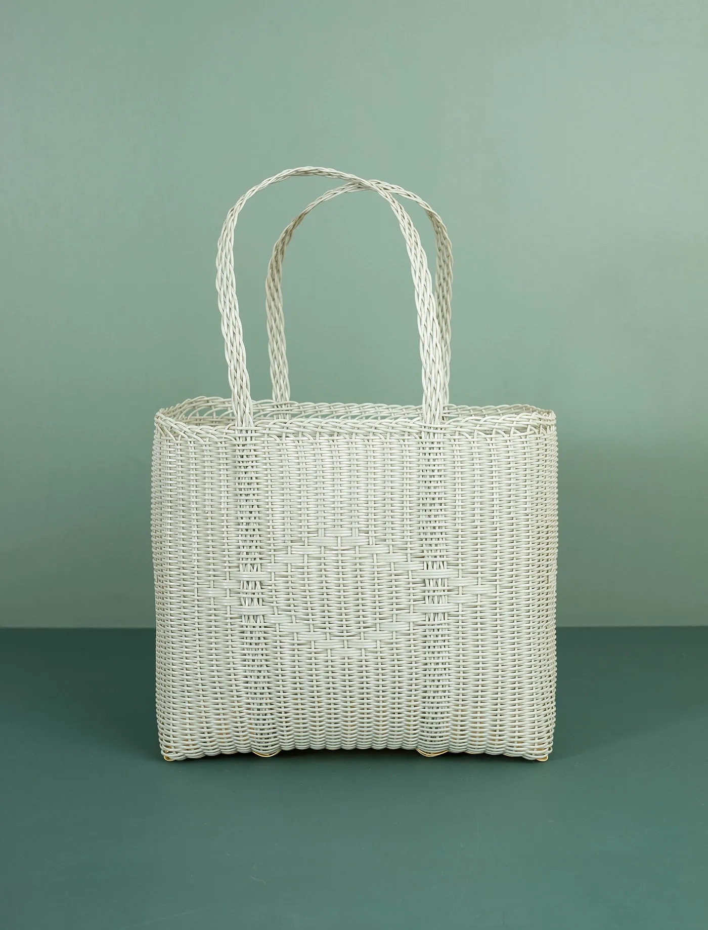 Basket Weave Tote // Palm