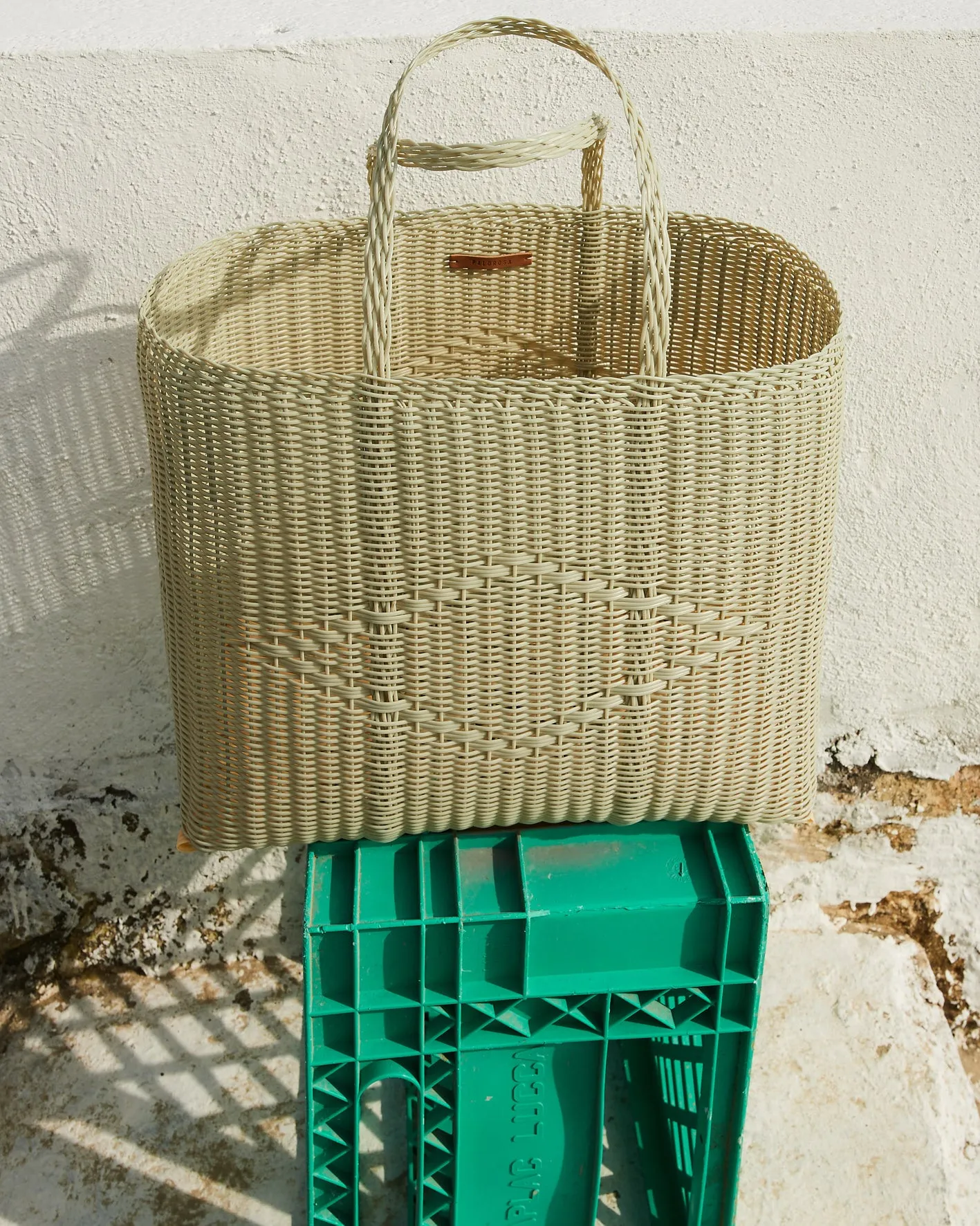 Basket Weave Tote // Palm