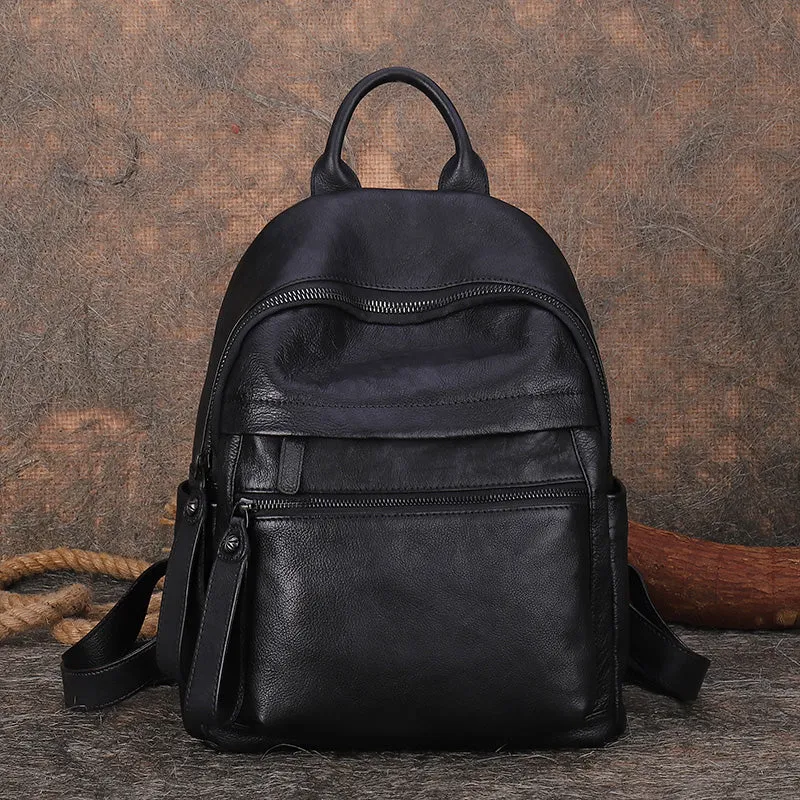 Best Vintage Green Leather Rucksack Womens Vintage School Backpacks Leather Backpack Purse