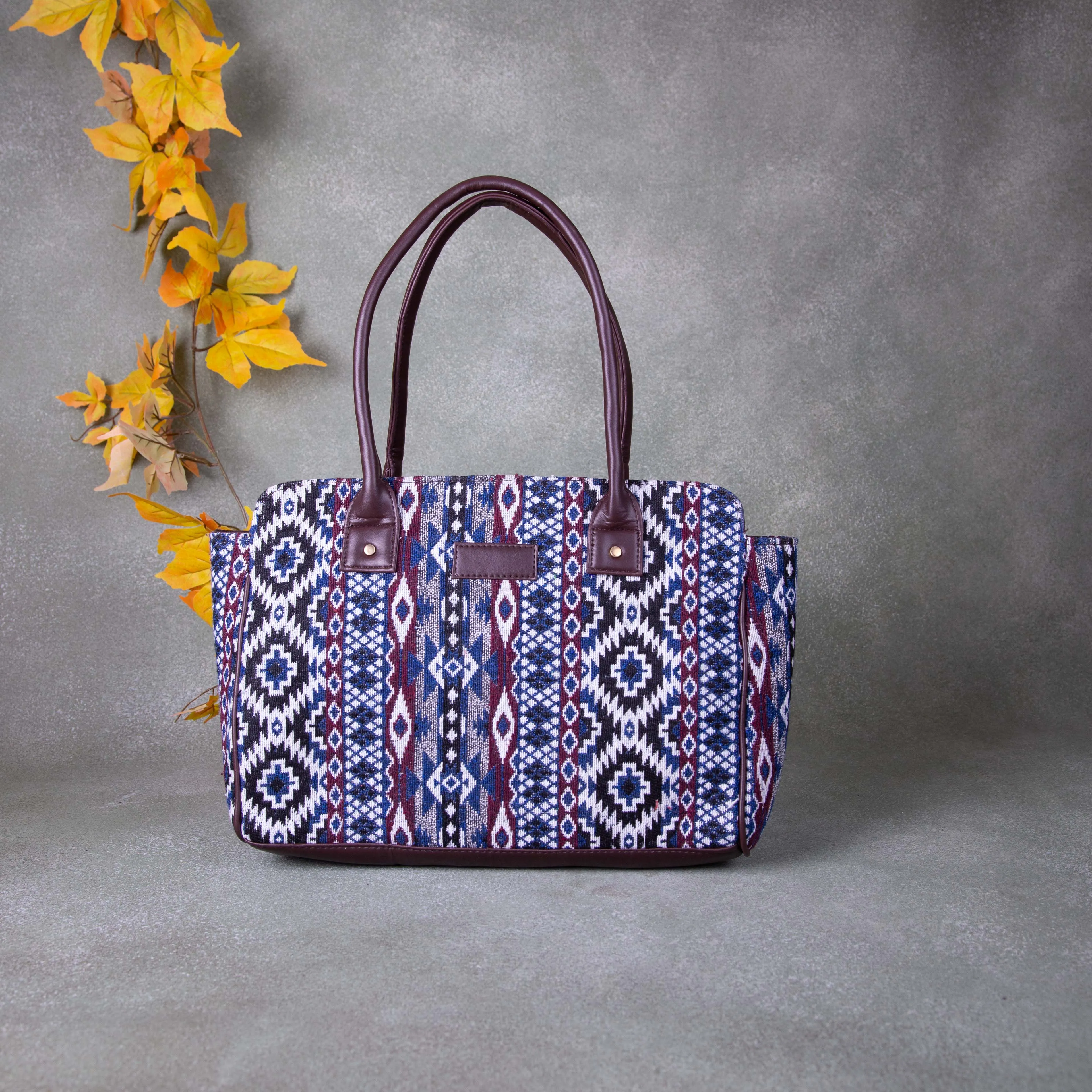 Biz Laptop Totes Blue with Maroon Colour