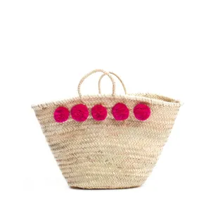 Bohemia Design Pom Pom Basket – Fuchsia