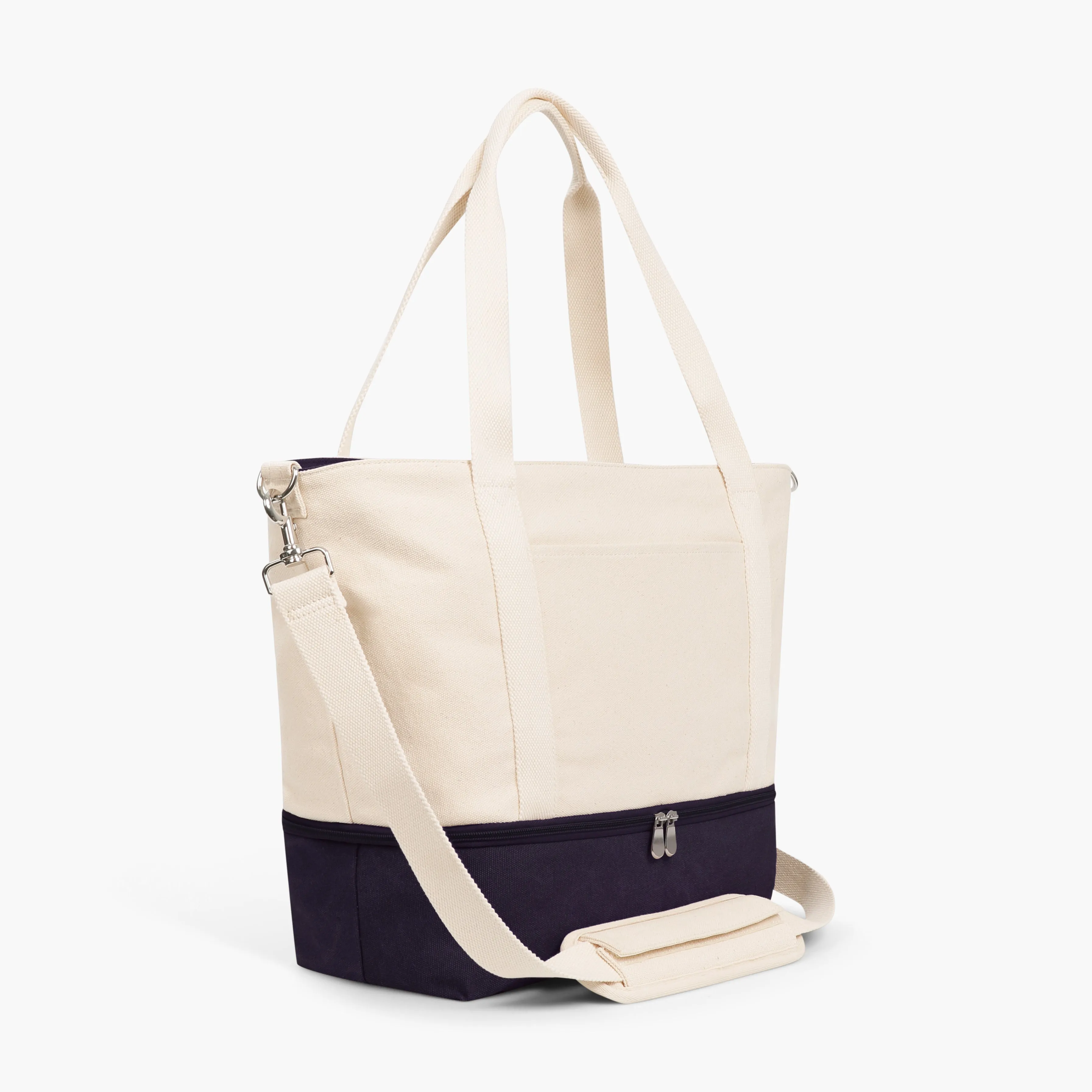 Catalina Deluxe Tote - Eco Friendly Canvas - Deep Navy Colorblock