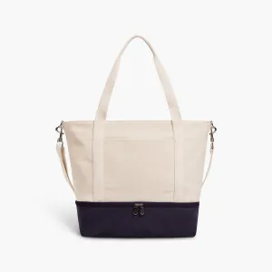 Catalina Deluxe Tote - Eco Friendly Canvas - Deep Navy Colorblock