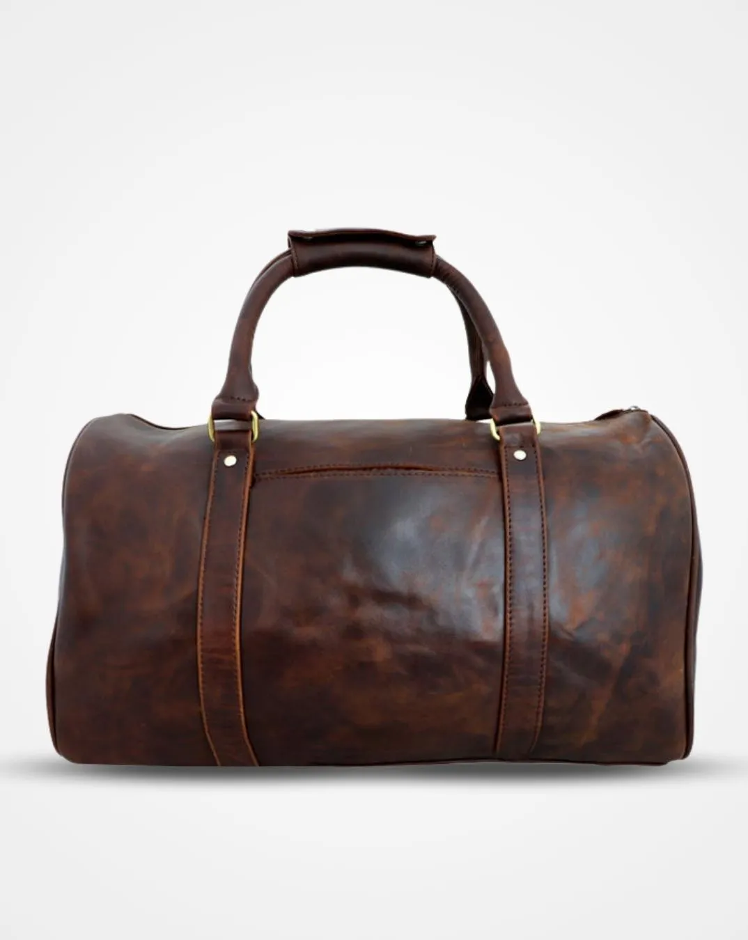 CHARLES- THE CRUSHED BROWN LEATHER CABIN BAG - CARRY-ON LUGGAGE