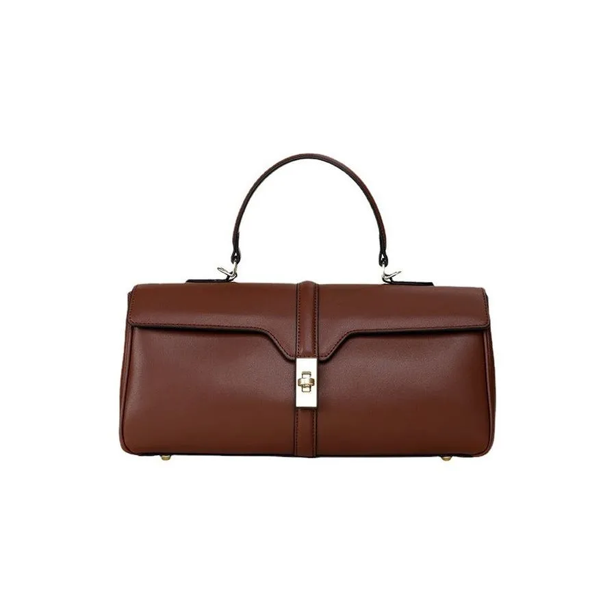 Chic Cowhide Leather Luxury Tote Shoulderbag