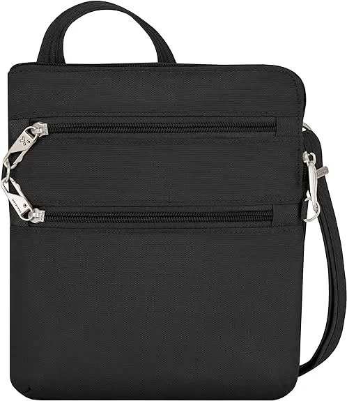 Crossbody bag Travelon Anti-theft Classic Slim Dbl Zip, black