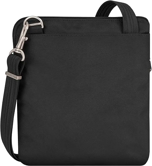 Crossbody bag Travelon Anti-theft Classic Slim Dbl Zip, black