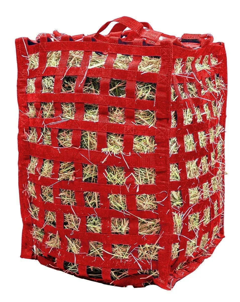 Derby Originals Natural Grazer Slow Feeder Horse Hay Bag with Super Tough Bottom with 1.75” Square Openings  and 1 Year Warranty