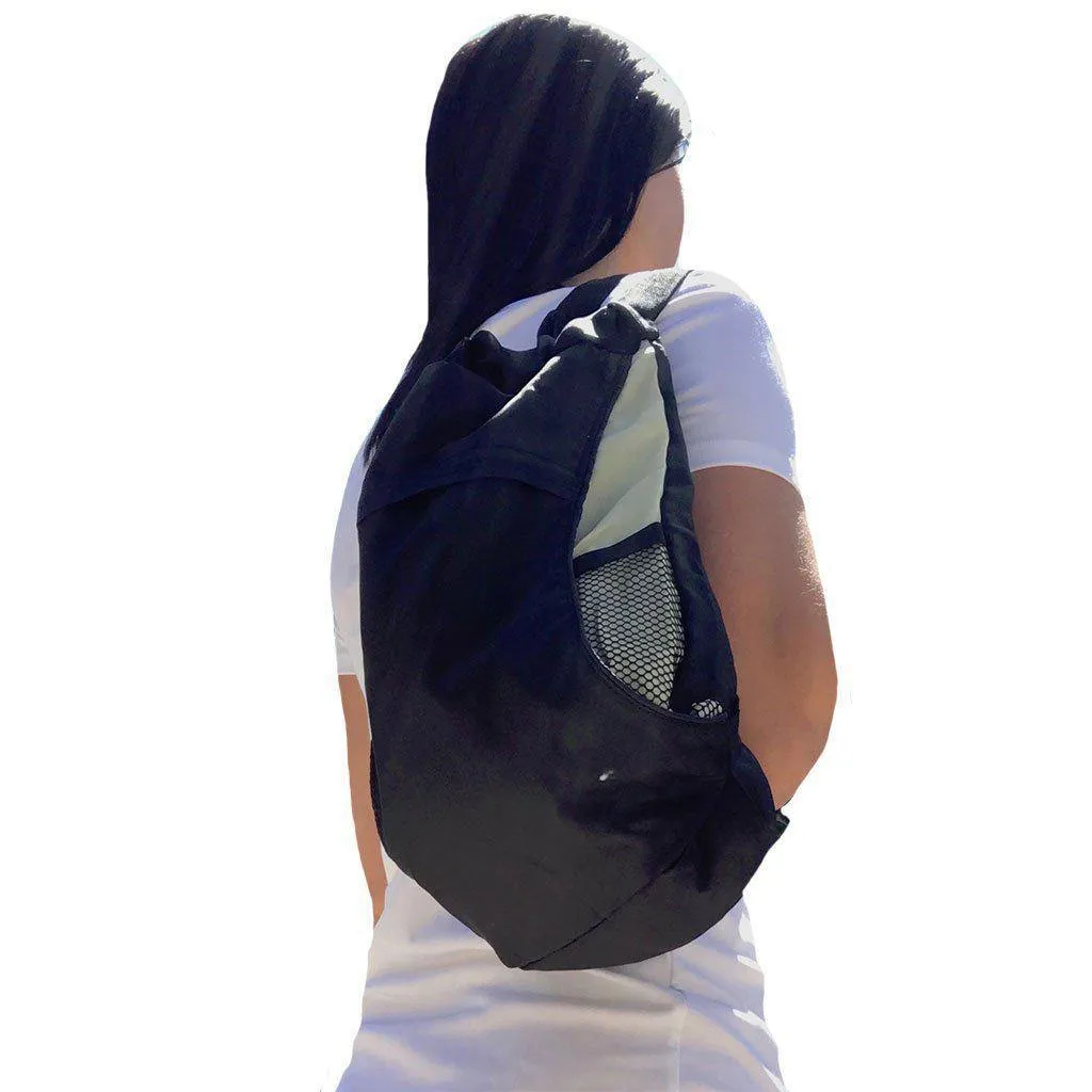 Drawstring Backpack Rucksack Totes Sack Pack Bags Shoulder Straps Light Weight