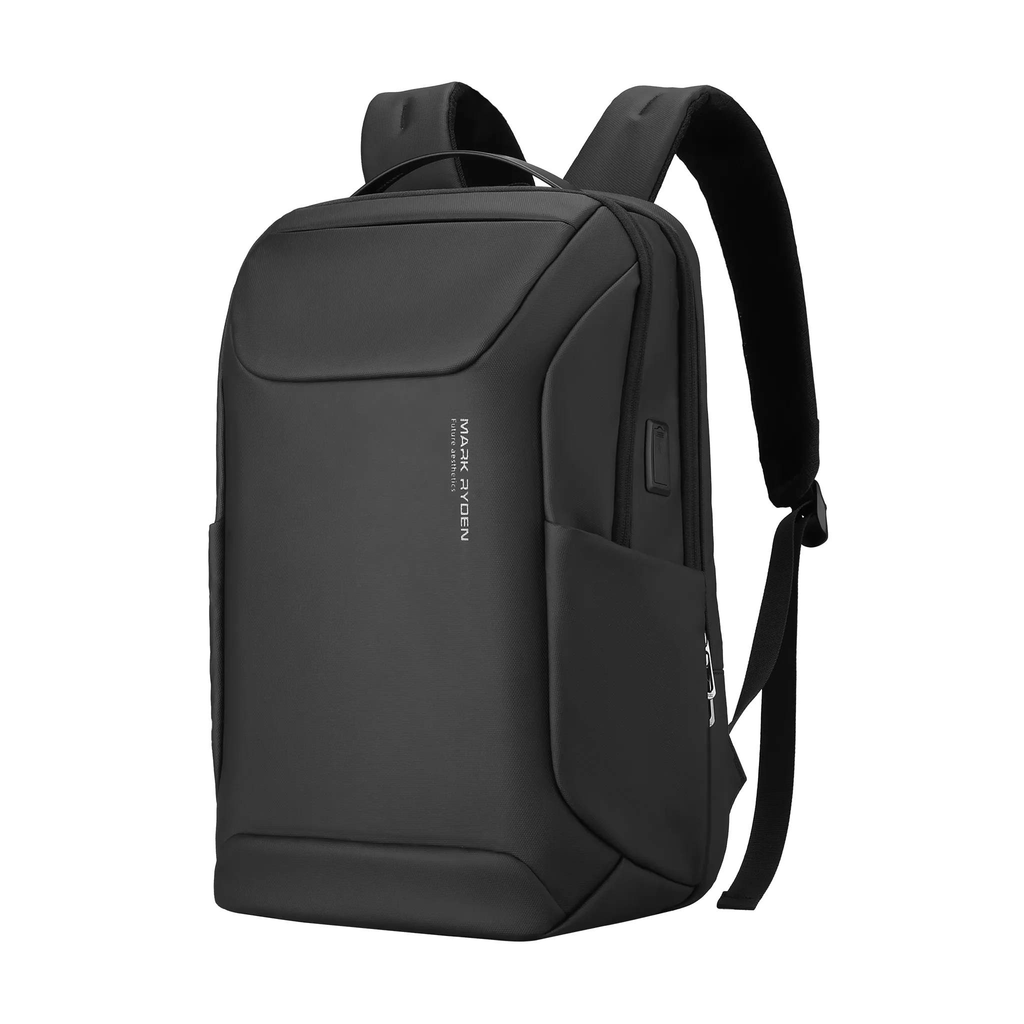 Eminence: Stylish Leather Waterproof Multiple Compartments Backpack with USB Port