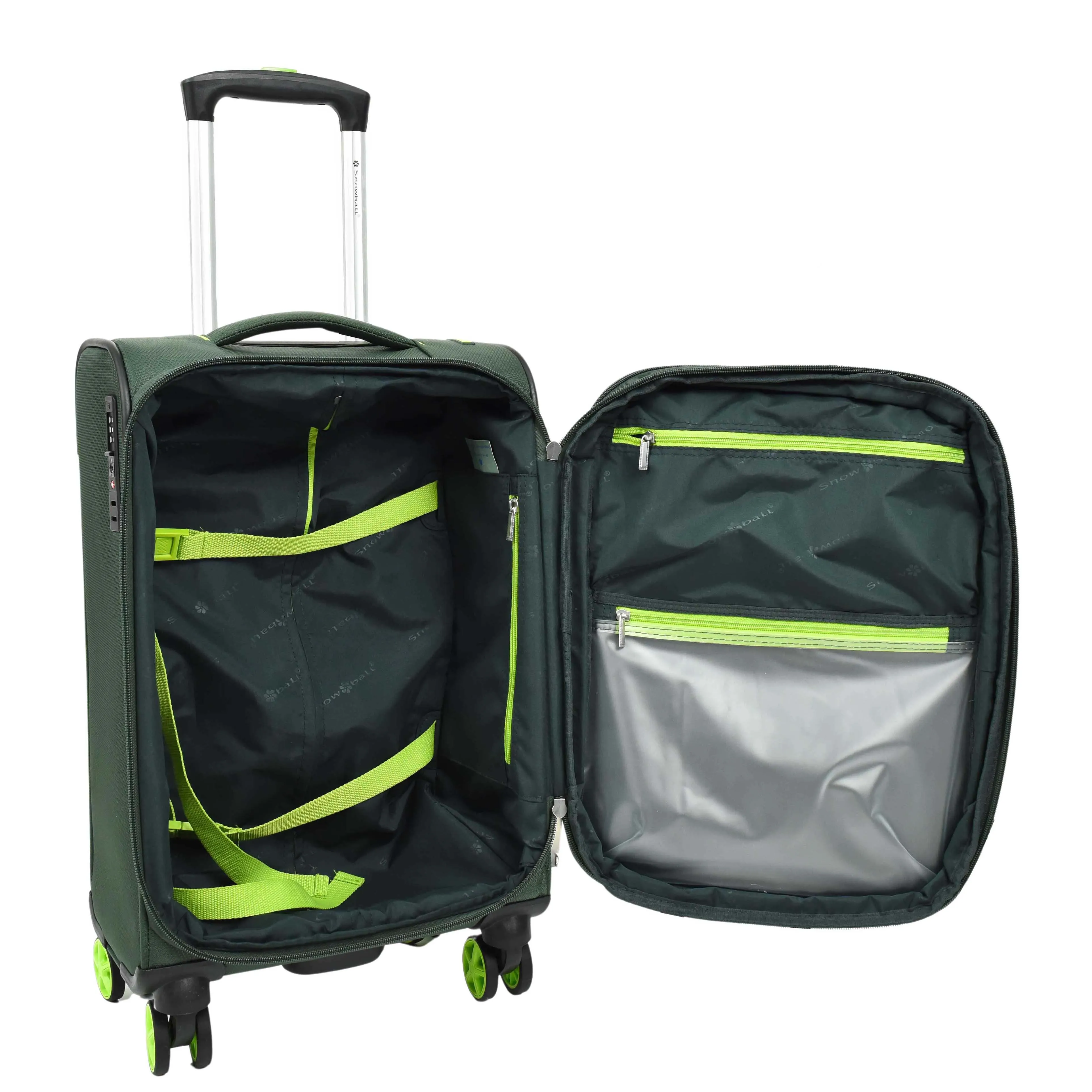 Four Wheel Suitcase Lightweight Expandable Quito Green