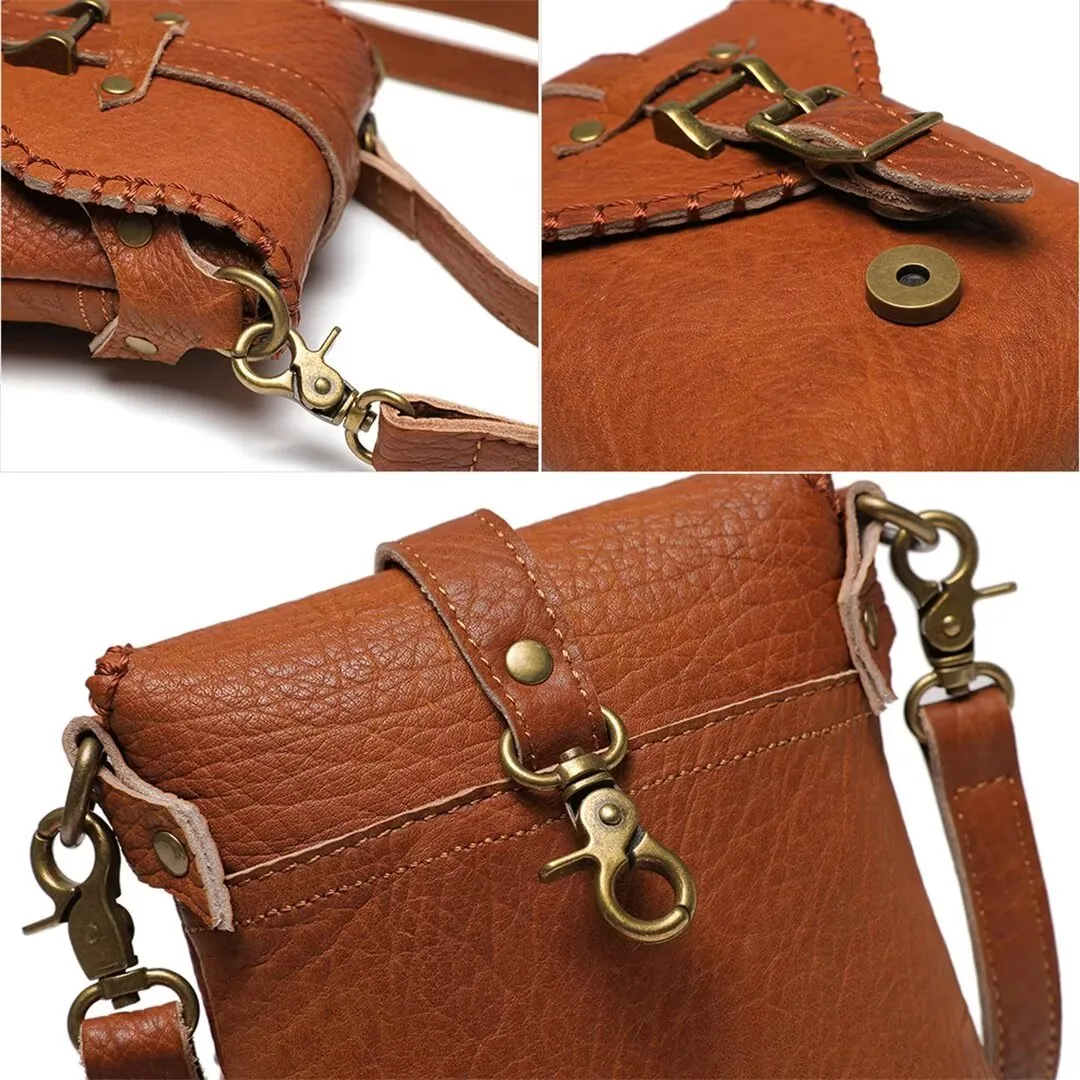 Genuine Leather Elegance Bucket Bag