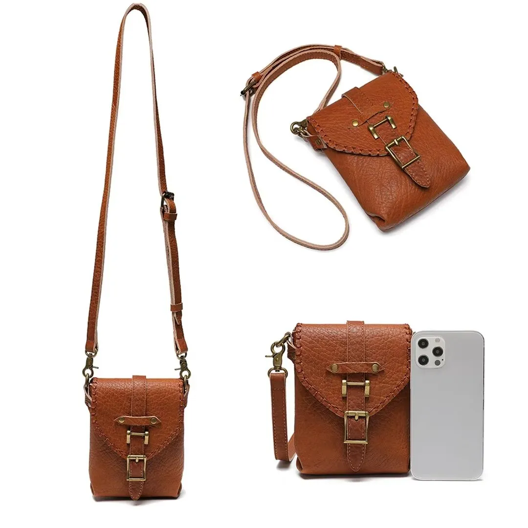 Genuine Leather Elegance Bucket Bag