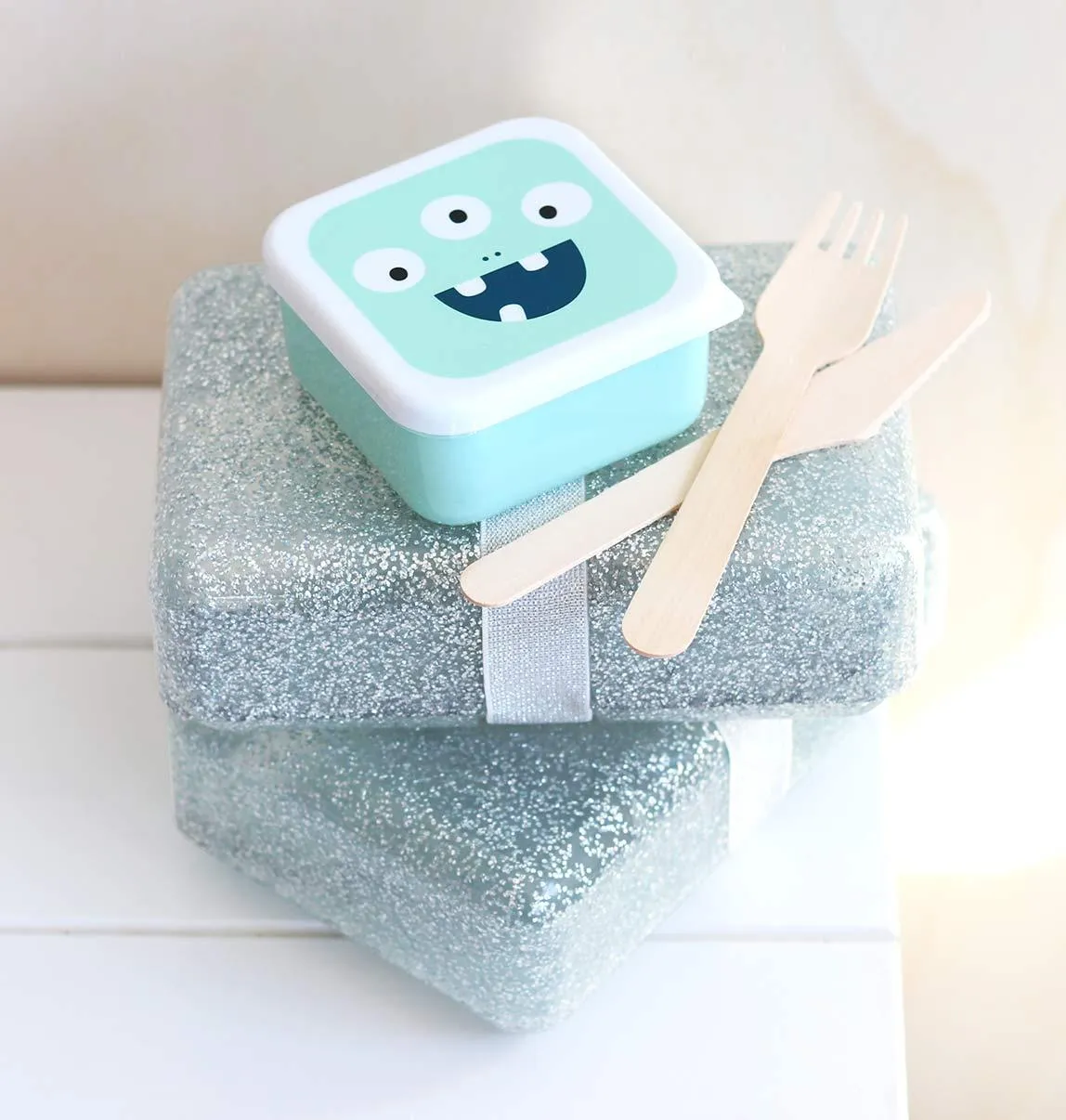 Glitter Lunch Box Silver