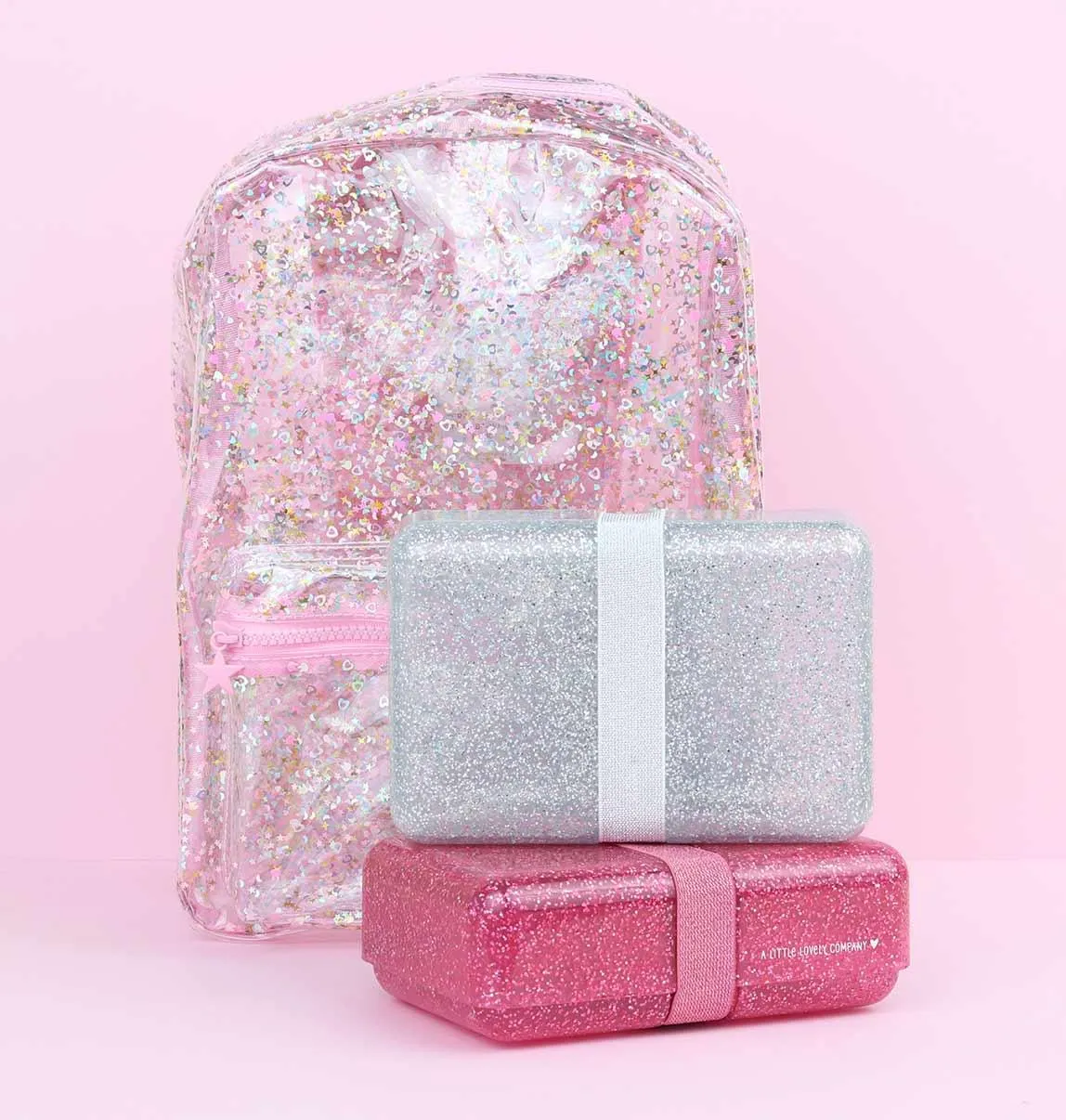 Glitter Lunch Box Silver