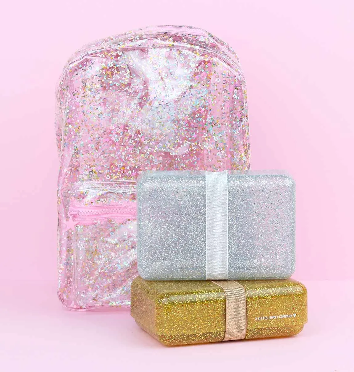 Glitter Lunch Box Silver