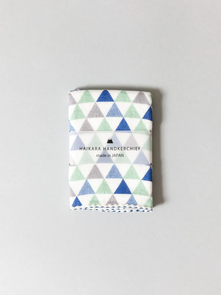 Haikara Little Handkerchief - Blue Triangles