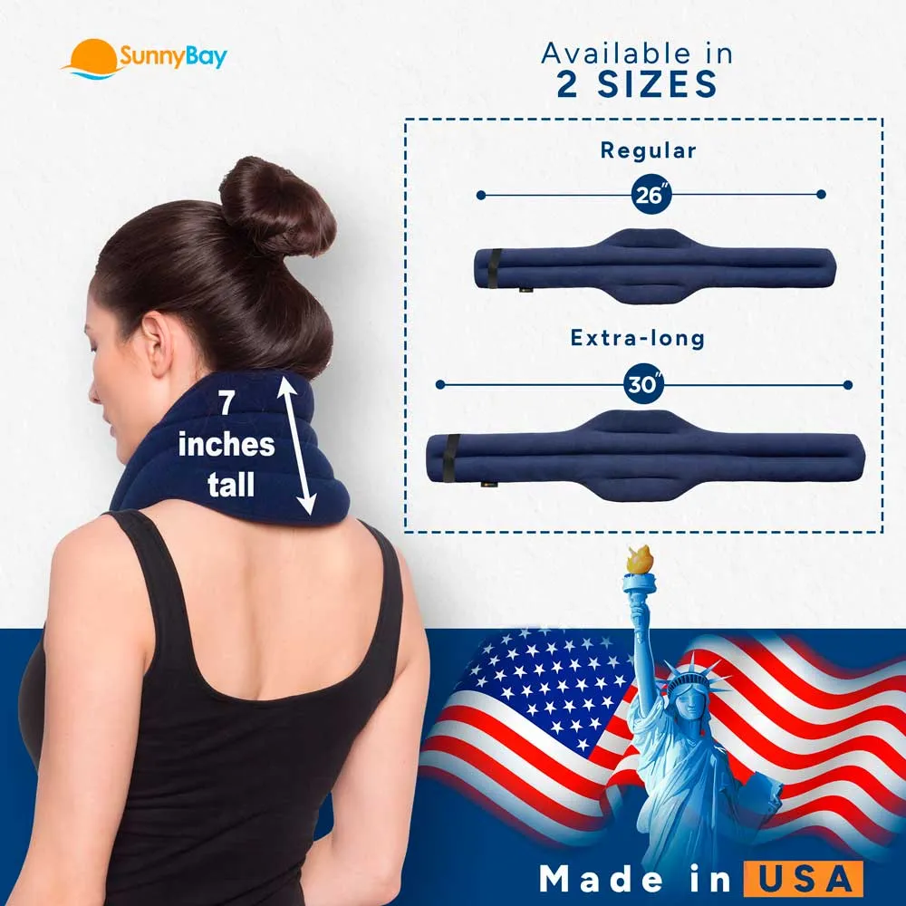 Hands-free Microwavable Neck Heating Wrap, Blue