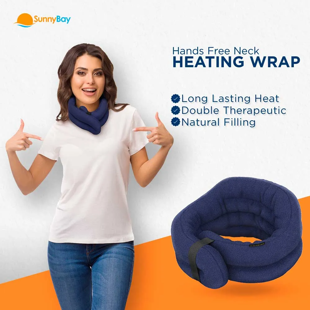 Hands-free Microwavable Neck Heating Wrap, Blue