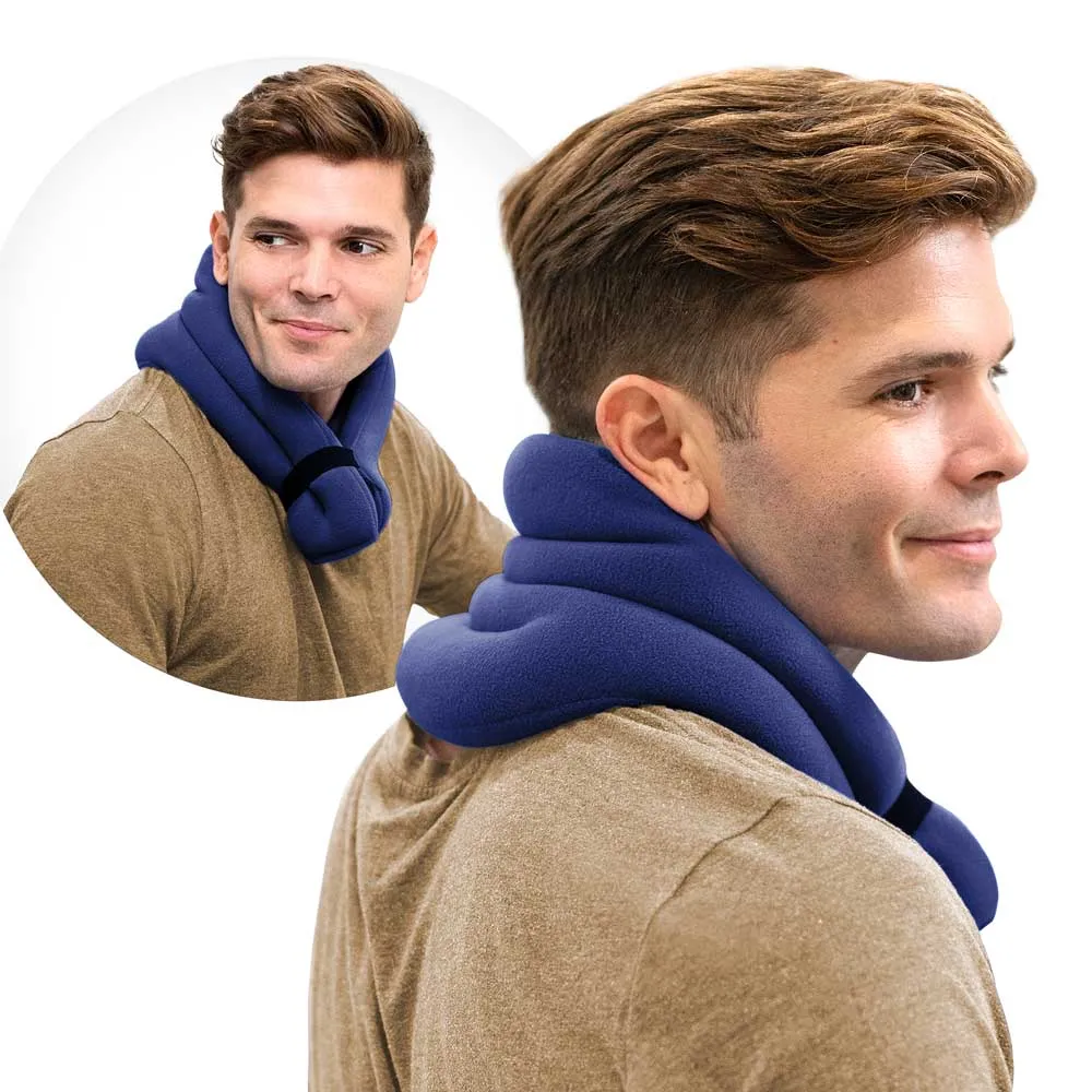 Hands-free Microwavable Neck Heating Wrap, Blue