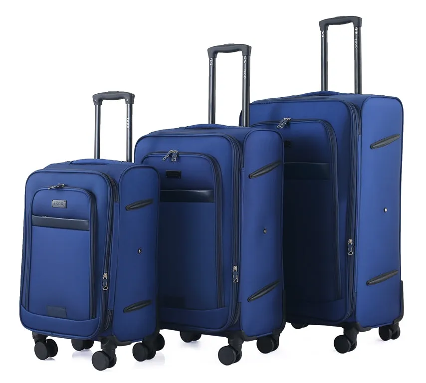 IZOD Noah Soft Shell Lightweight Expandable 360 Dual Spinning Wheels Combo Lock 28", 24", 20" 3 Piece Luggage Set