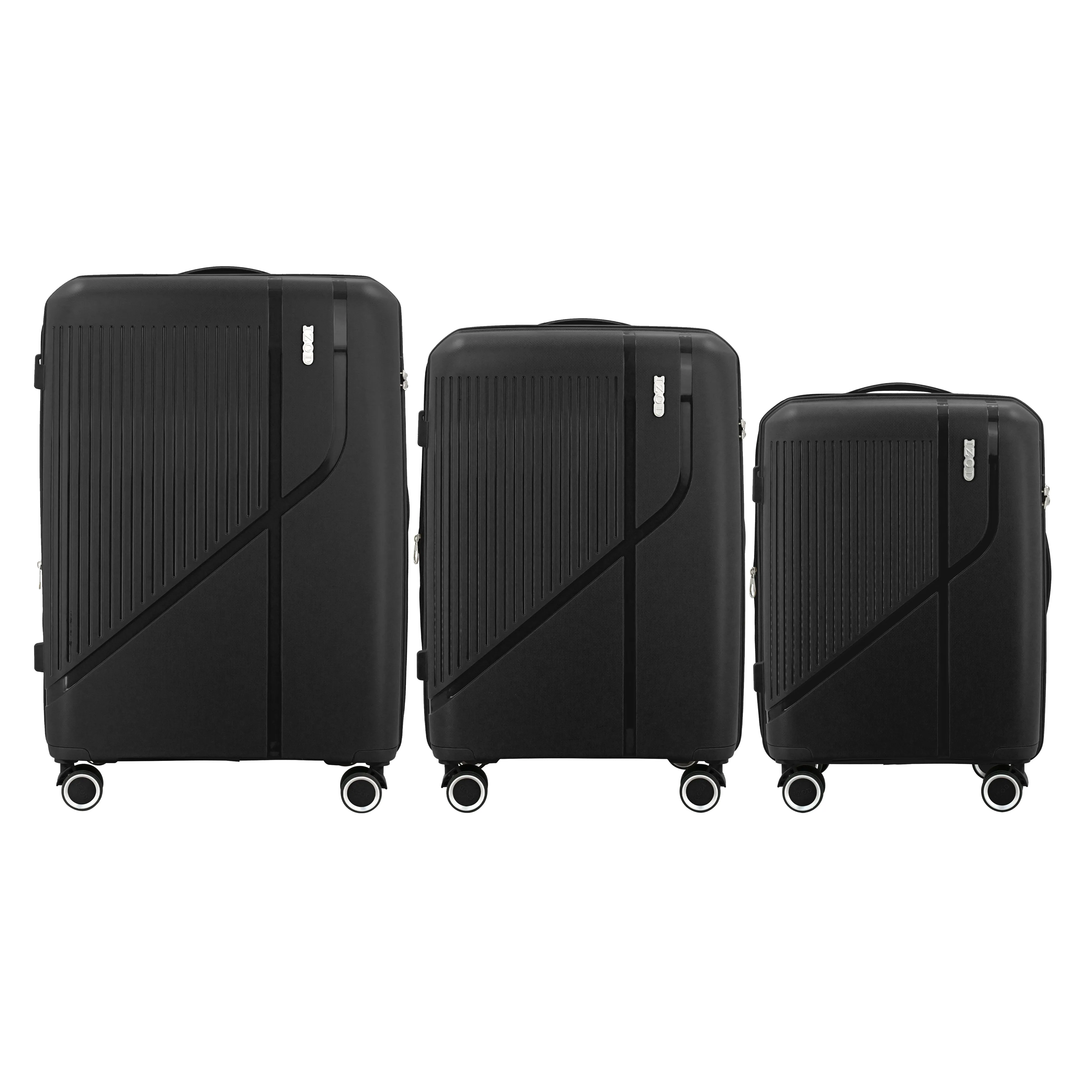 IZOD Zora Lightweight Polycarbonate Hard Shell 3 Piece Luggage Set - (20", 24", 28") with 360° Dual Spinning Wheels and Combo Lock