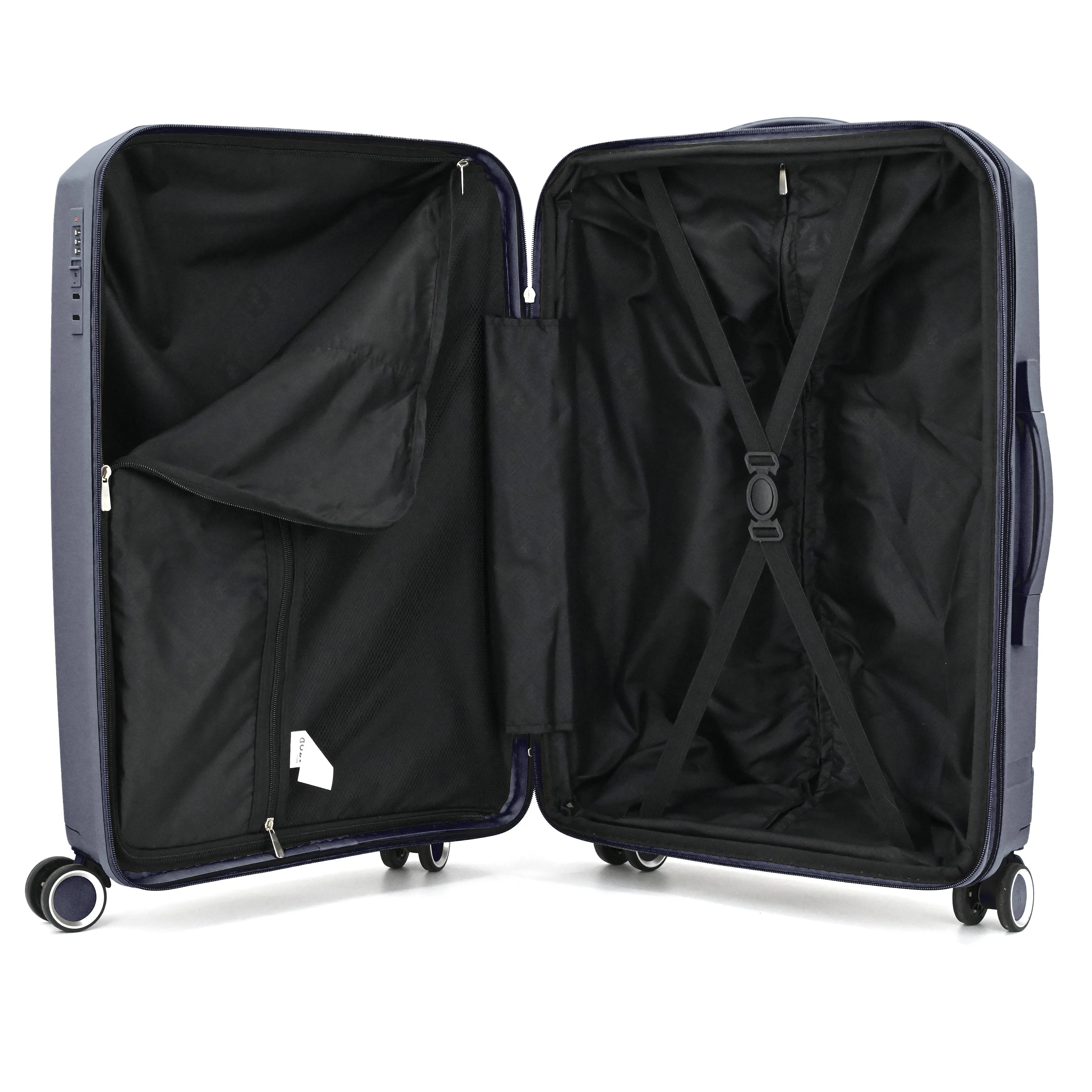 IZOD Zora Lightweight Polycarbonate Hard Shell 3 Piece Luggage Set - (20", 24", 28") with 360° Dual Spinning Wheels and Combo Lock