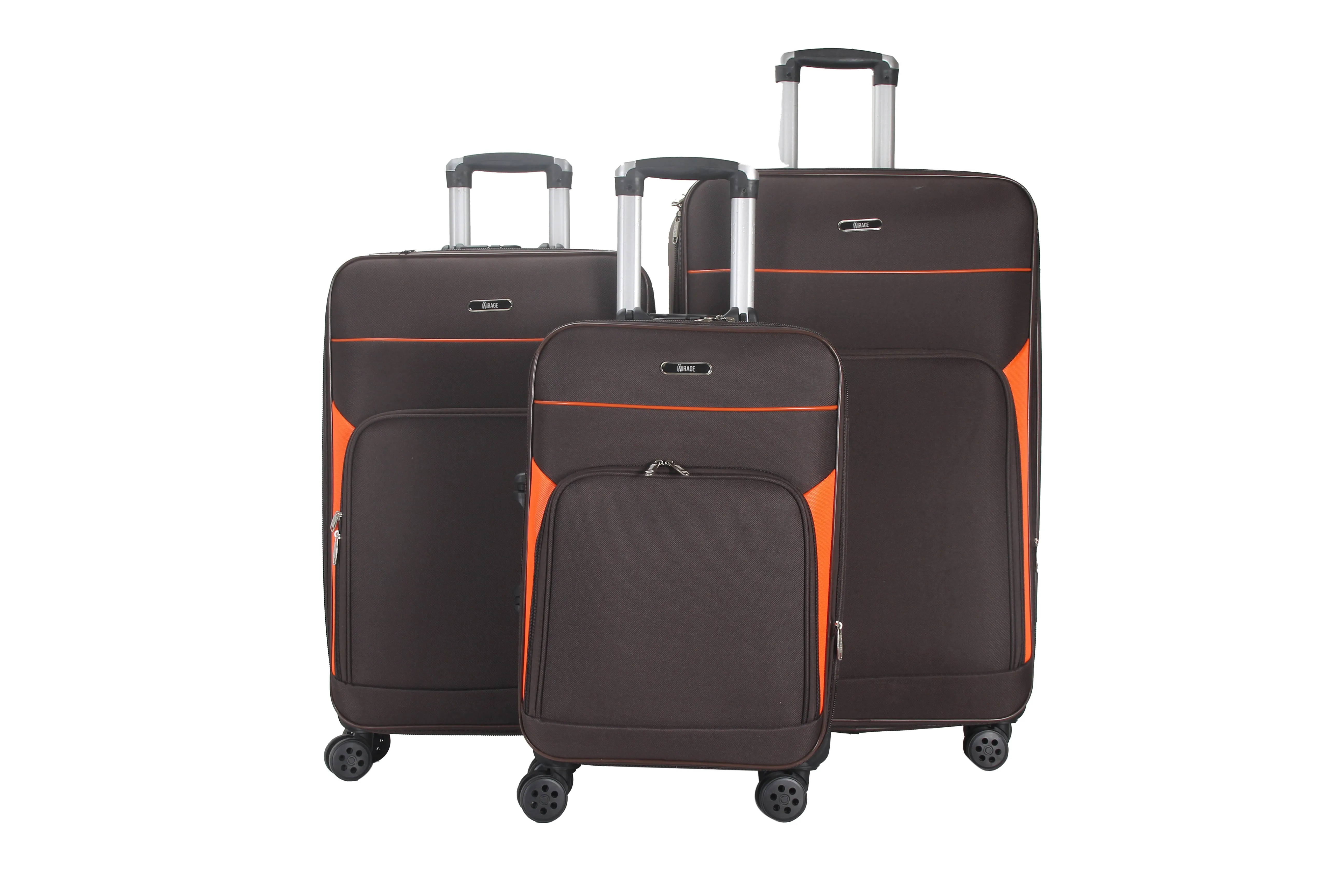 Jane Soft Shell Lightweight Expandable 360 Dual Spinning Wheels Combo Lock 28", 24", 20" 3 Piece Luggage Set