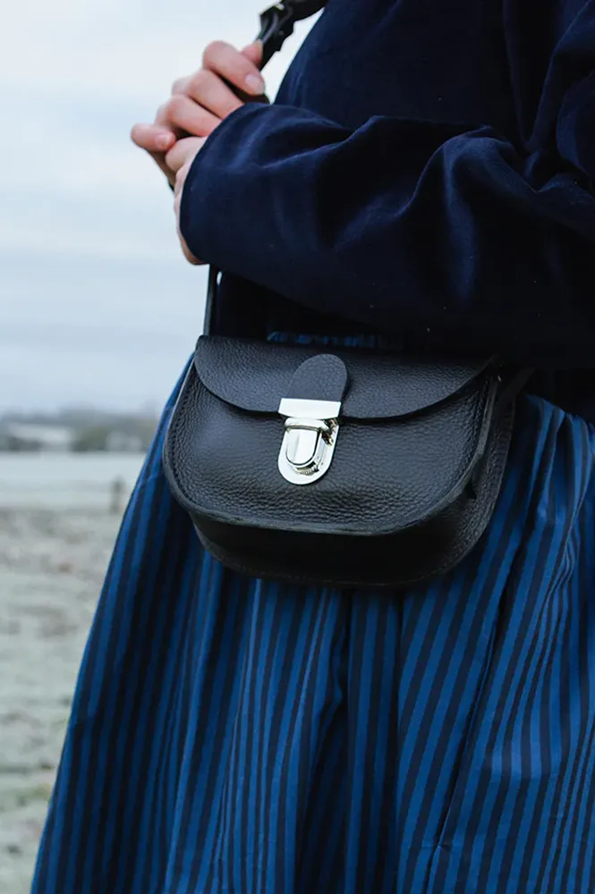 Kate Sheridan Black Mini Telegram Bag