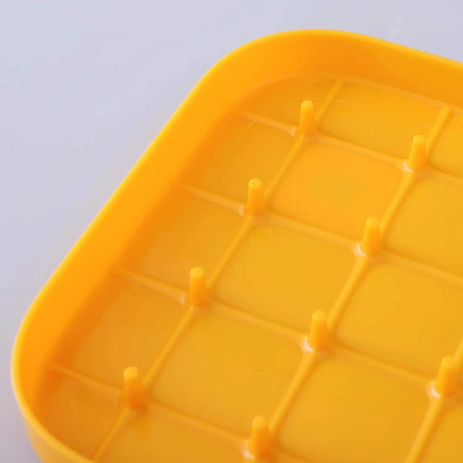 Kuber Industries Pack of 2|2 Layer Ice Cube Tray with Lid | Ice Cube Storage Box with Ice Scoop | 56 Ice Cube Molds for Freezing | One-Press Demolding | BPA Free | Orange