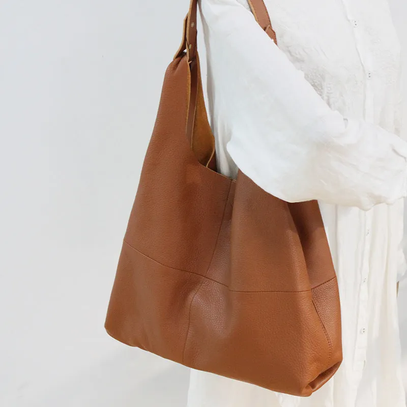 Large Handcrafted Leather Tote Bag Soft Leather Shopping Bag Weekender Bag, Large Handbag, Woman leather tote, Woman shoulder bag, Gift for her