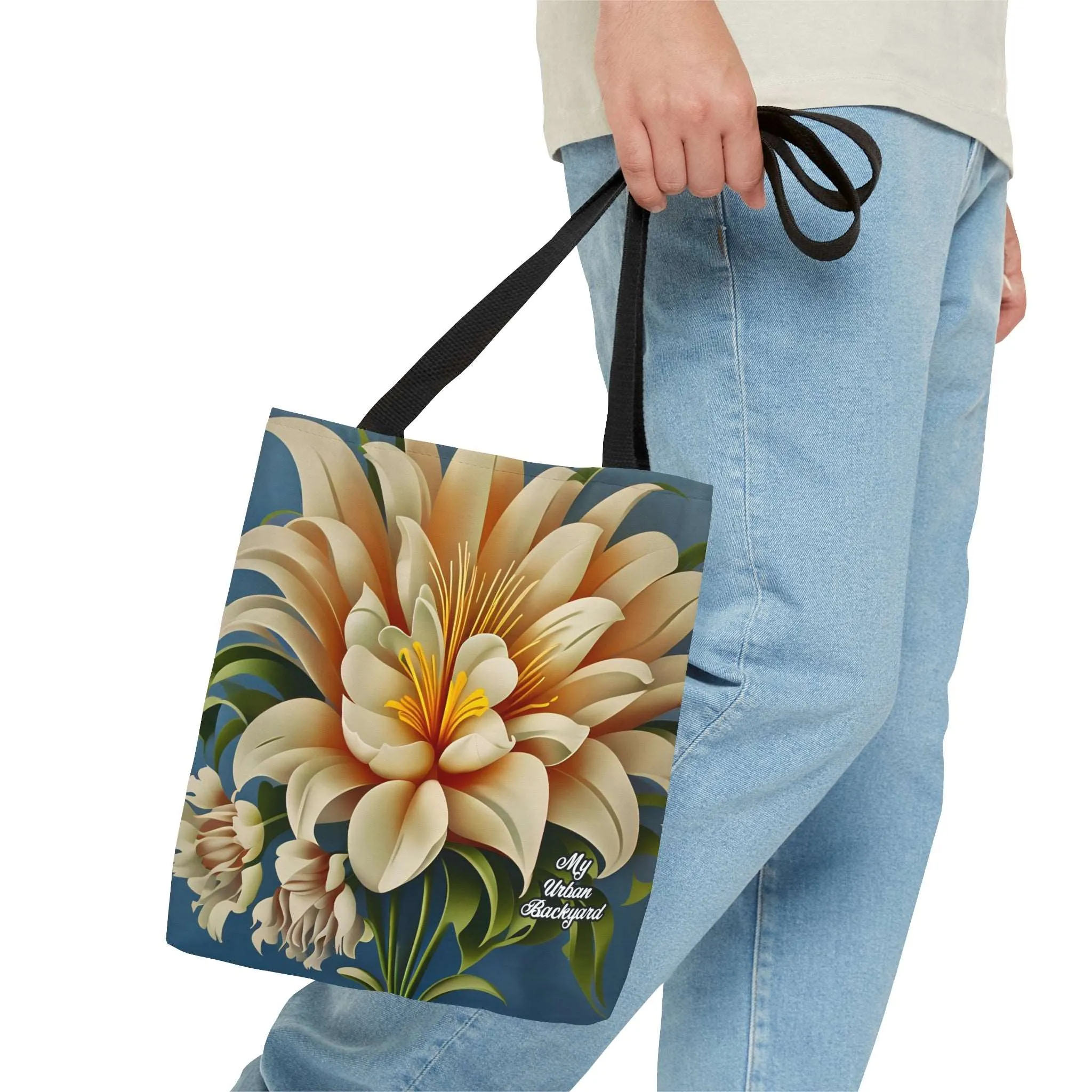 Large White Flower, Tote Bag for Everyday Use - Durable and Functional