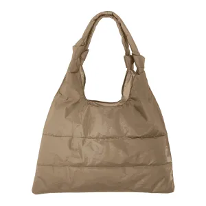 Love me "Knot" Puffer Purse Tote in Shimmer Bronze