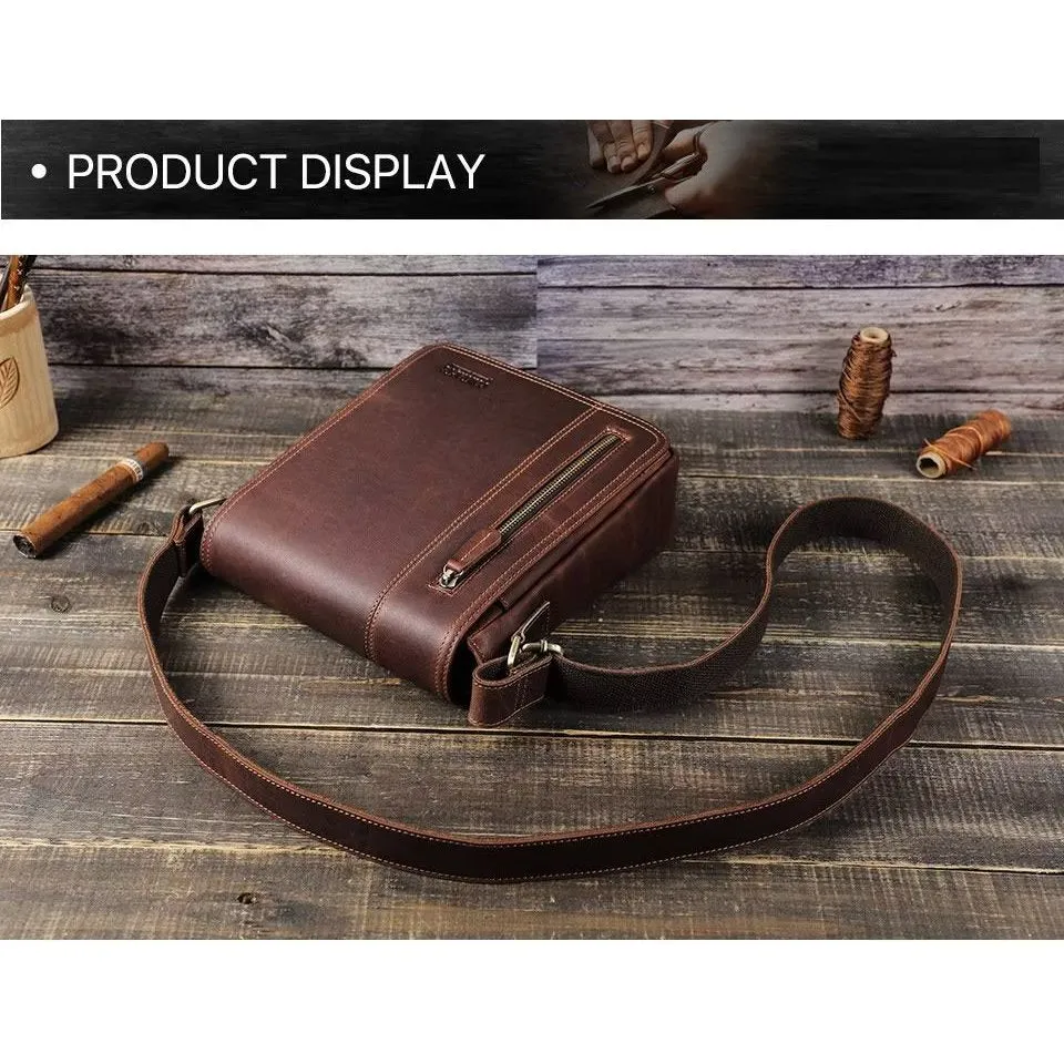 Luxury Leather Flap Compact Crossbody Bag