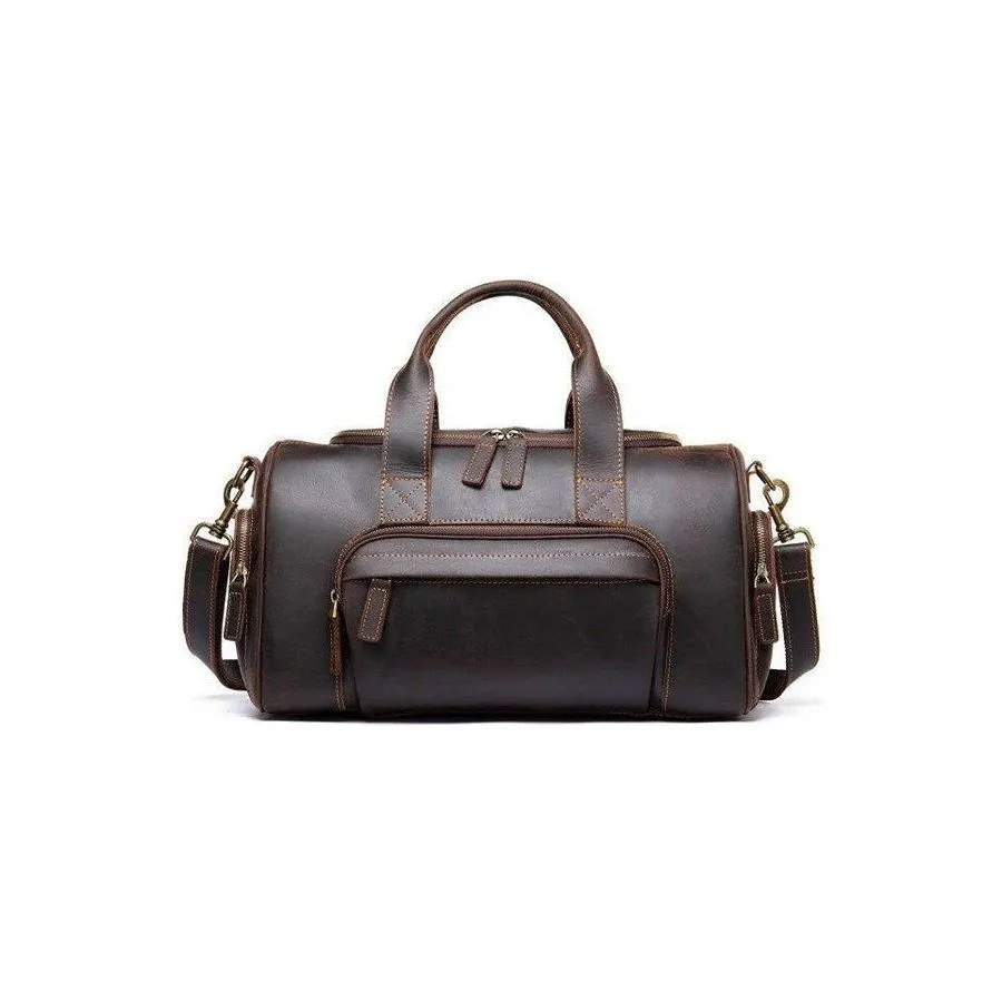 Luxury Leather Travel Briefcase Bag