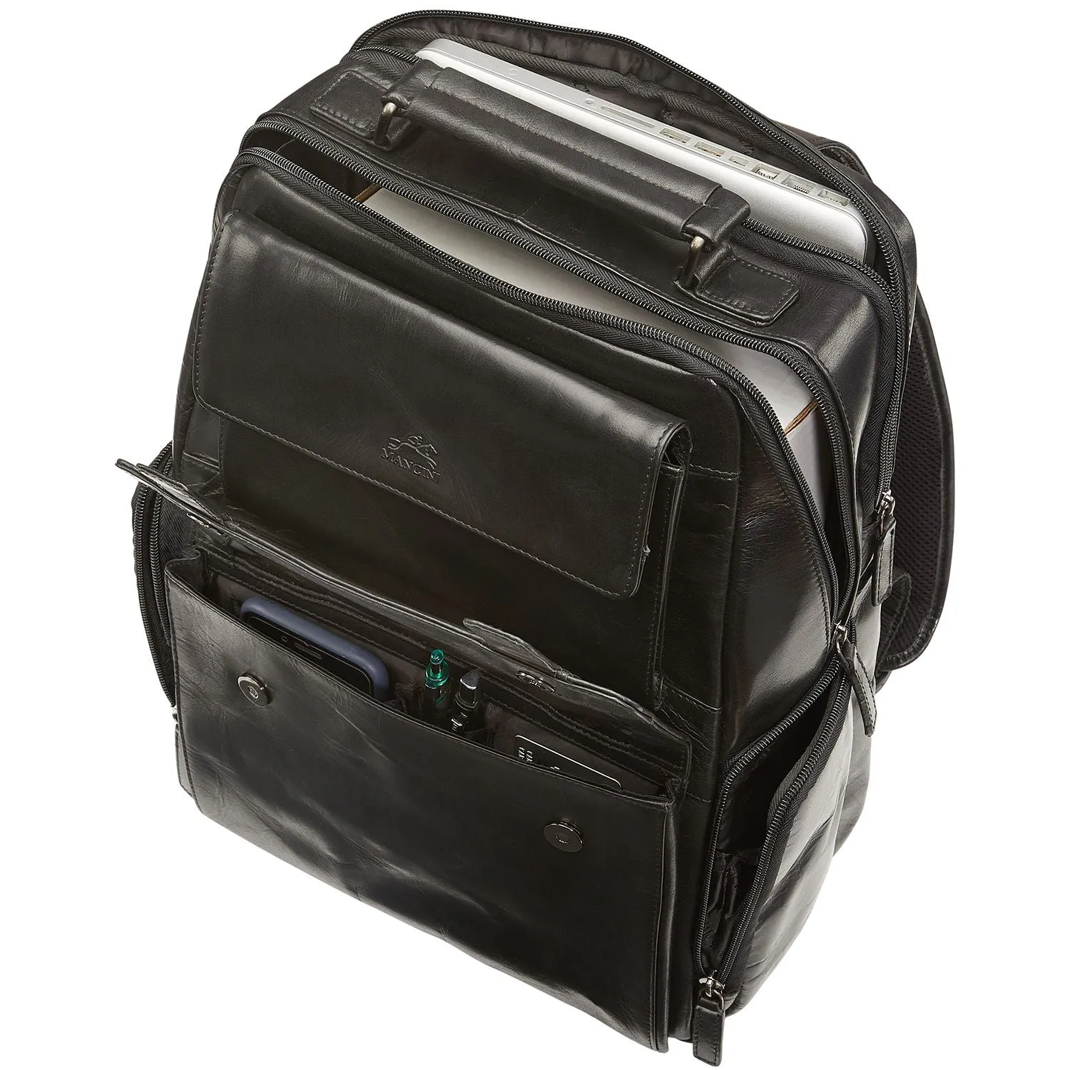 Mancini Buffalo Collection Leather Backpack