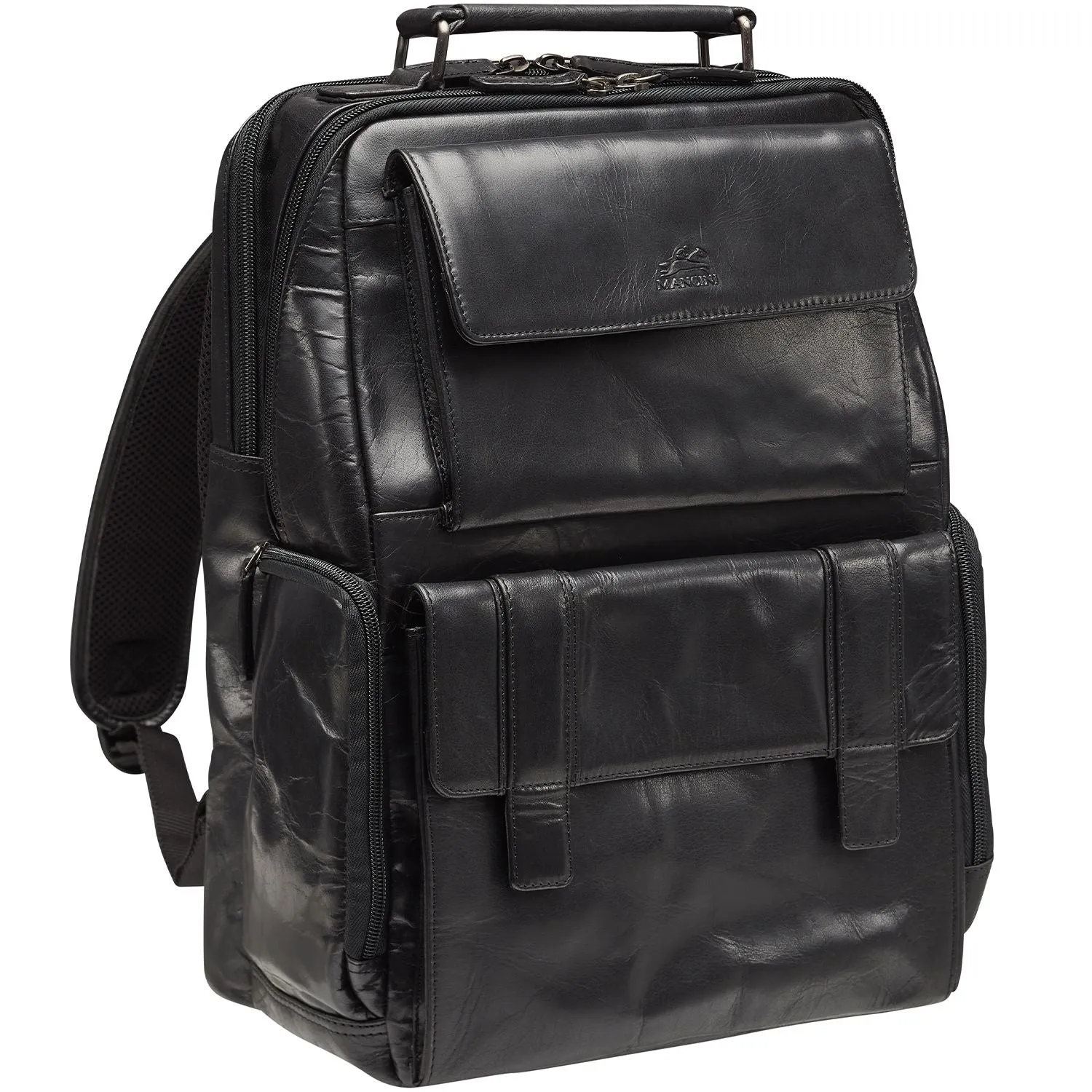 Mancini Buffalo Collection Leather Backpack