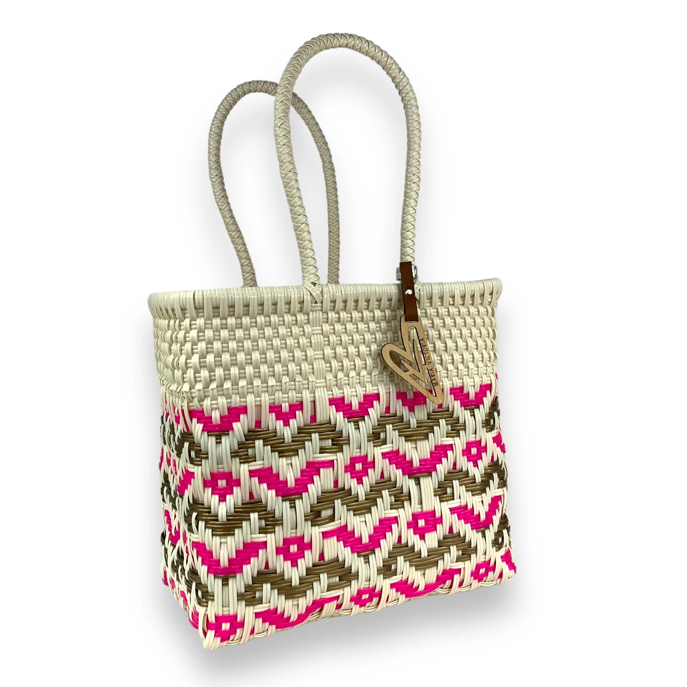 Maria Victoria | Monogram Tote | Upcycled, Handwoven, Multicolor Tote