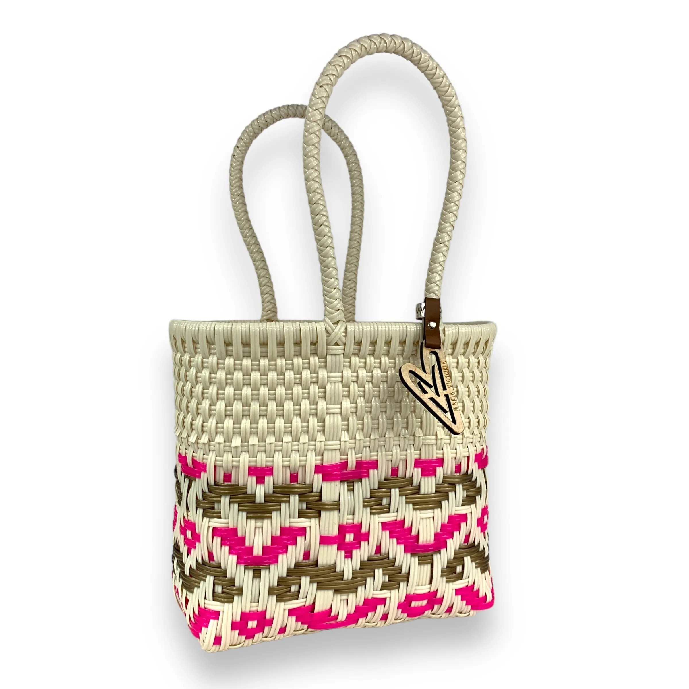 Maria Victoria | Monogram Tote | Upcycled, Handwoven, Multicolor Tote